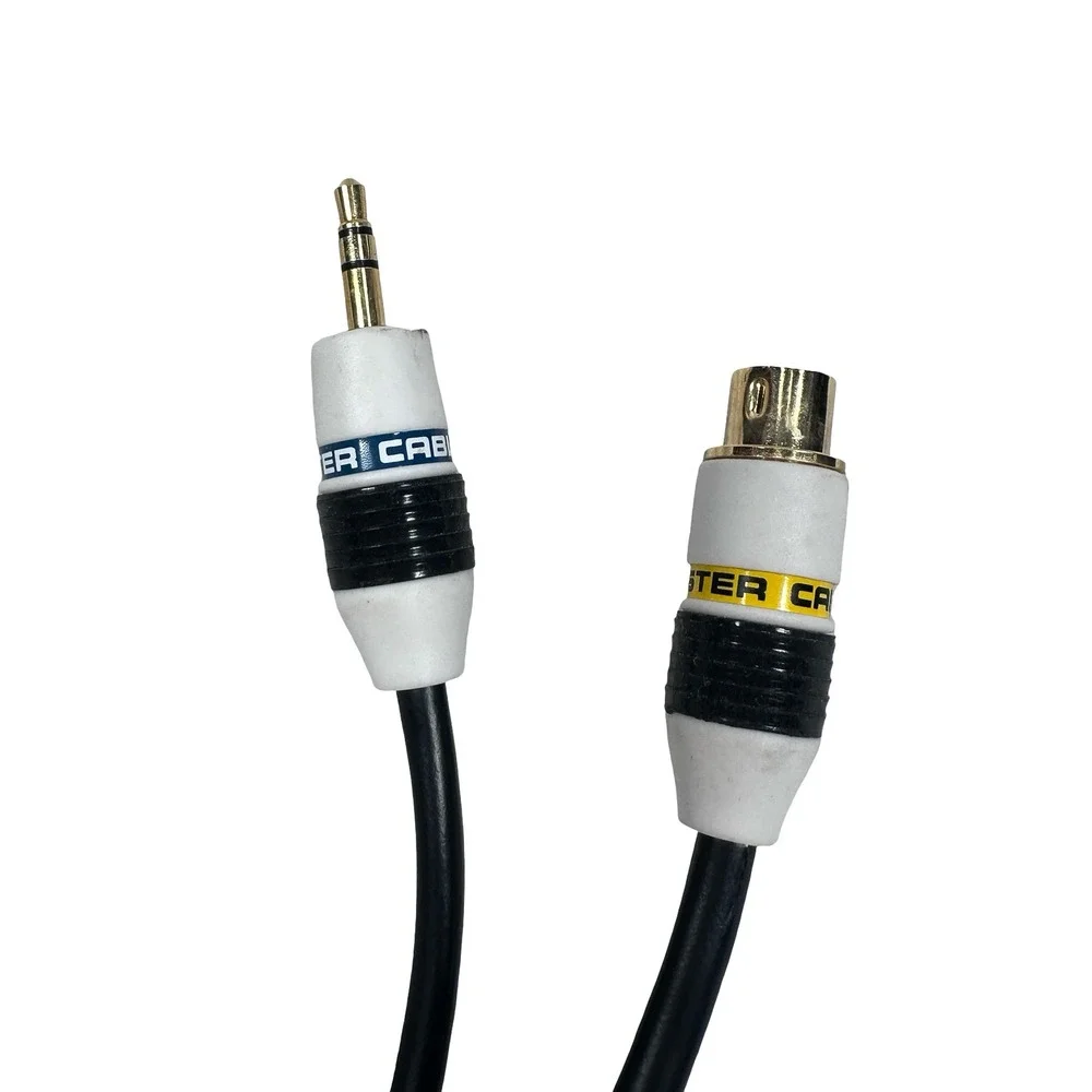 Monster iTV Link Cable 4ft S-Video 3.5mm to RCA Audio Braided Gold Plated Black
